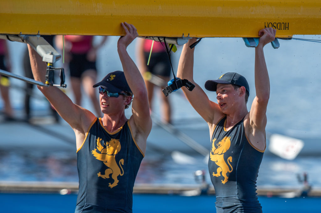 Oliver Welch and Ben Shortt after their race