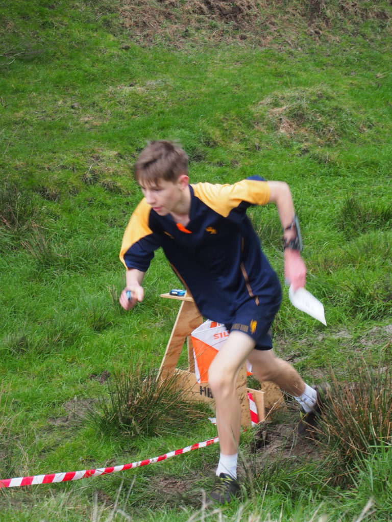 Form 7 student B. G. Carter on the Orienteering course