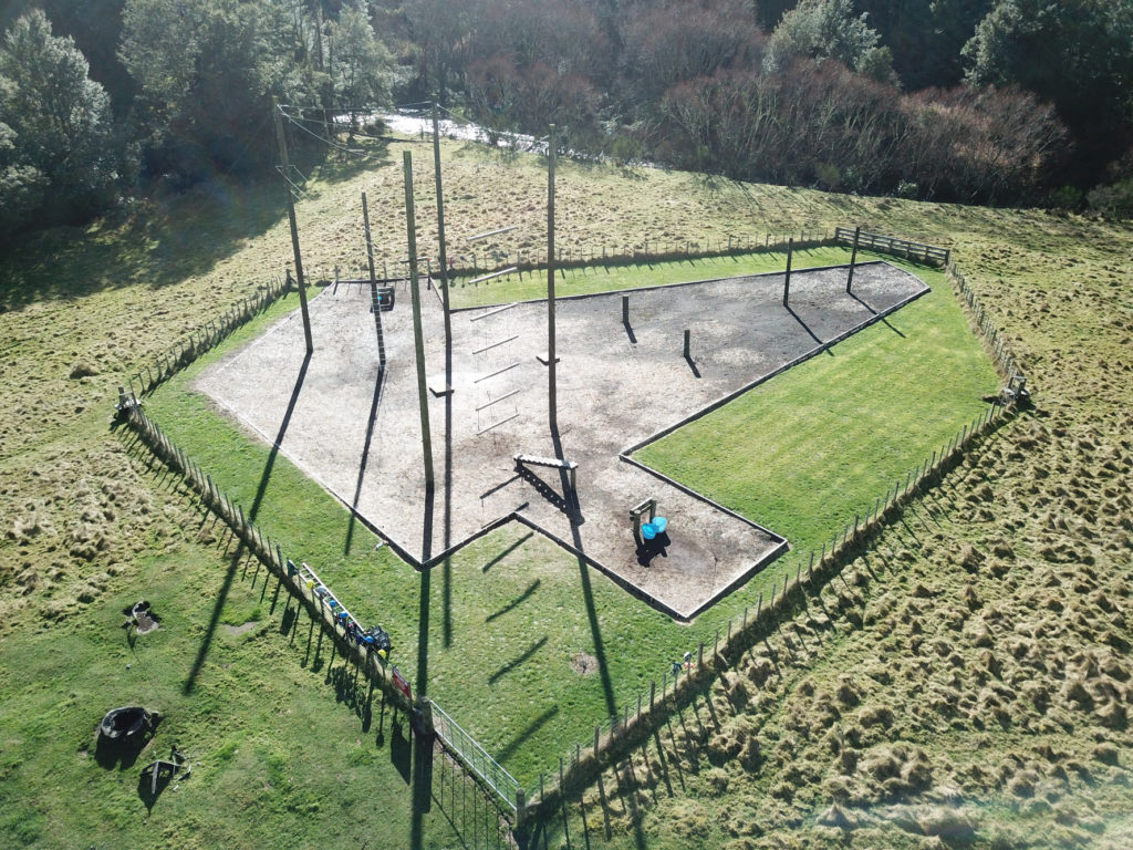 The high ropes course from the air