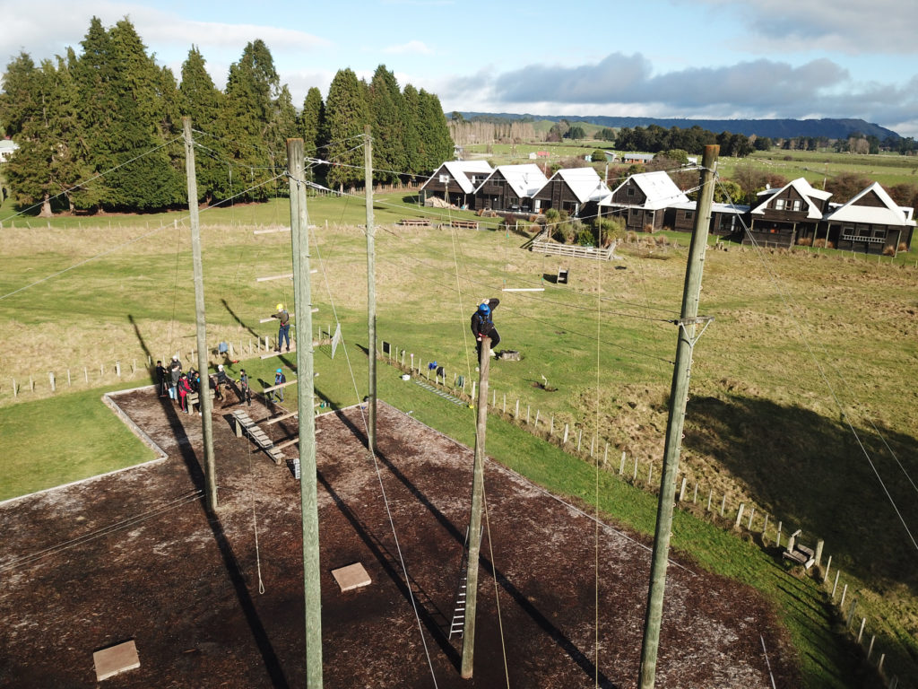 The high ropes course from the air