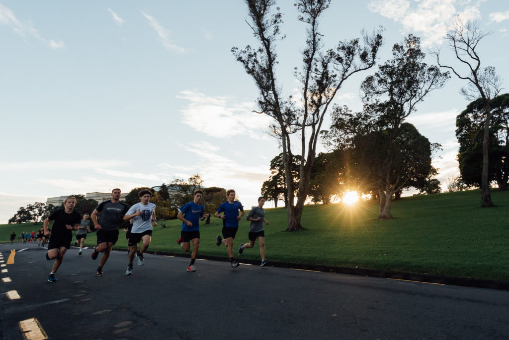 Training in the Domain with Master in Charge of the Distance Squad Mr Sylvain Bidet (second from left)