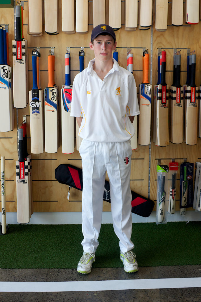 Example of the accepted cricket uniform for all students