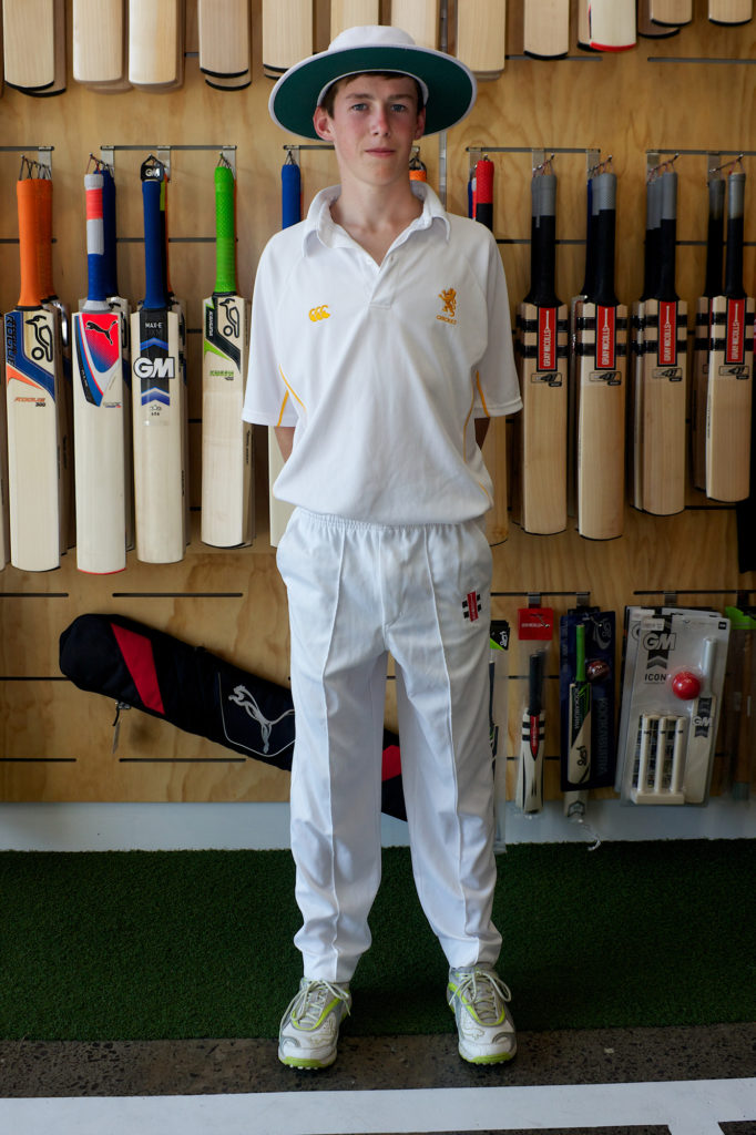 Example of the accepted cricket uniform for all students