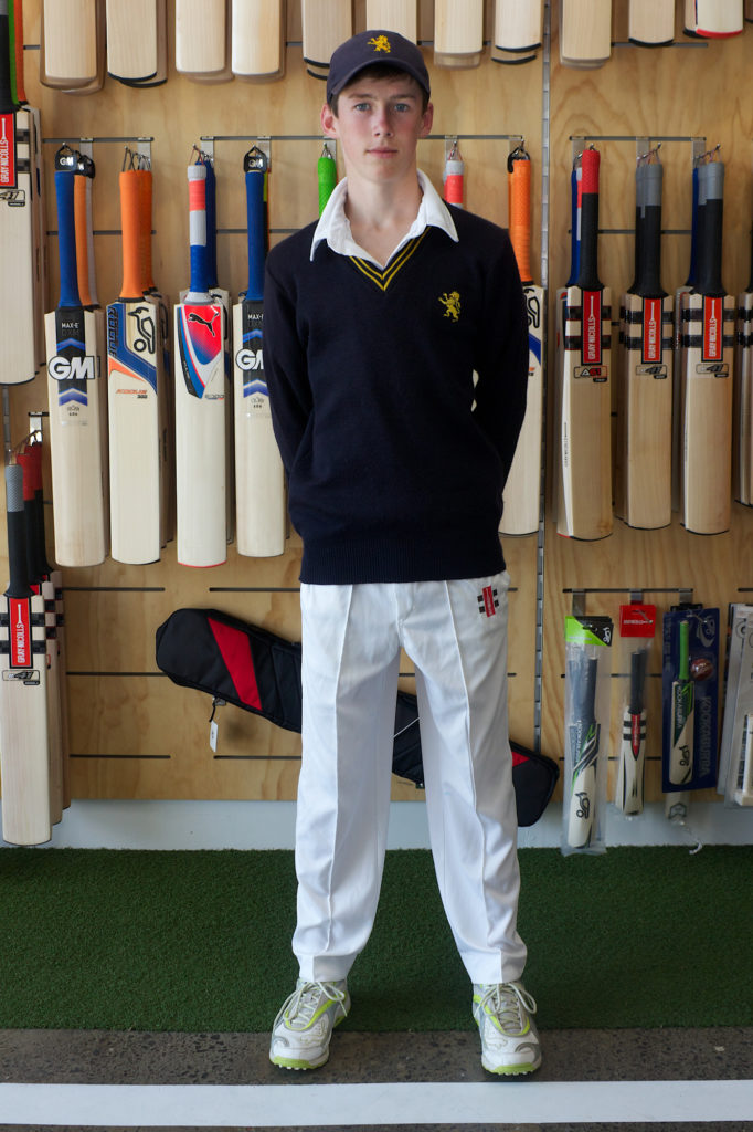 Example of the accepted cricket uniform for all students