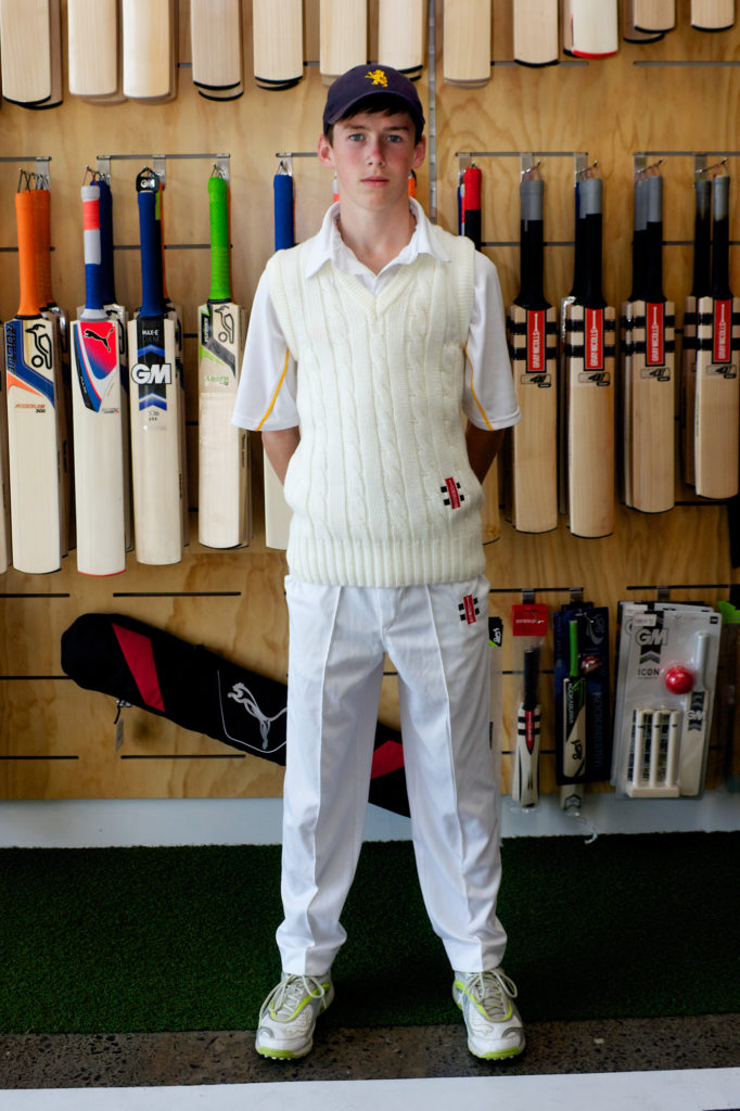 Example of the accepted cricket uniform for all students