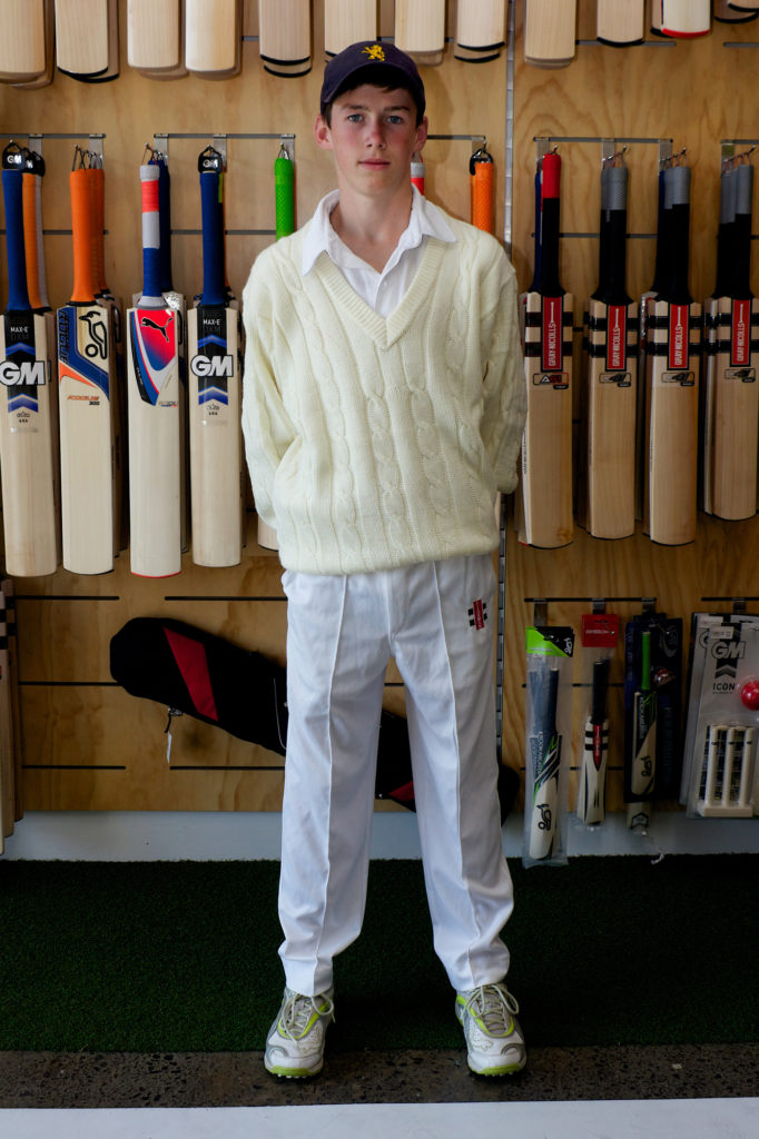 Example of the accepted cricket uniform for all students