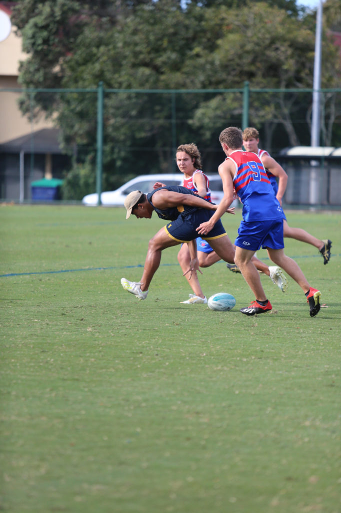 The Premier Touch Rugby team in action against Sacred Heart College