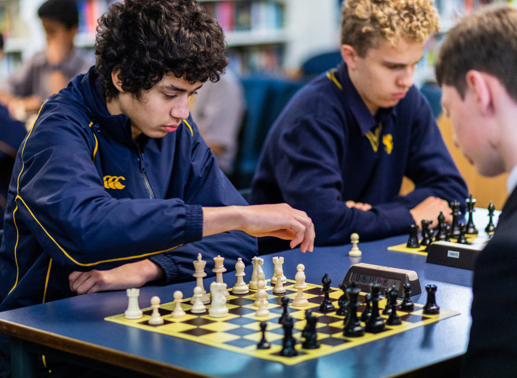 The Premier Chess team against Hamilton Boys' High School