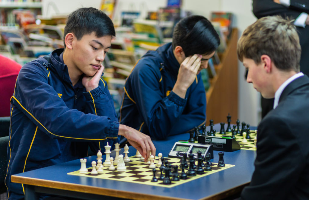 2021 Captain of Chess A. C. Z. Fan in action against Hamilton Boys' High School