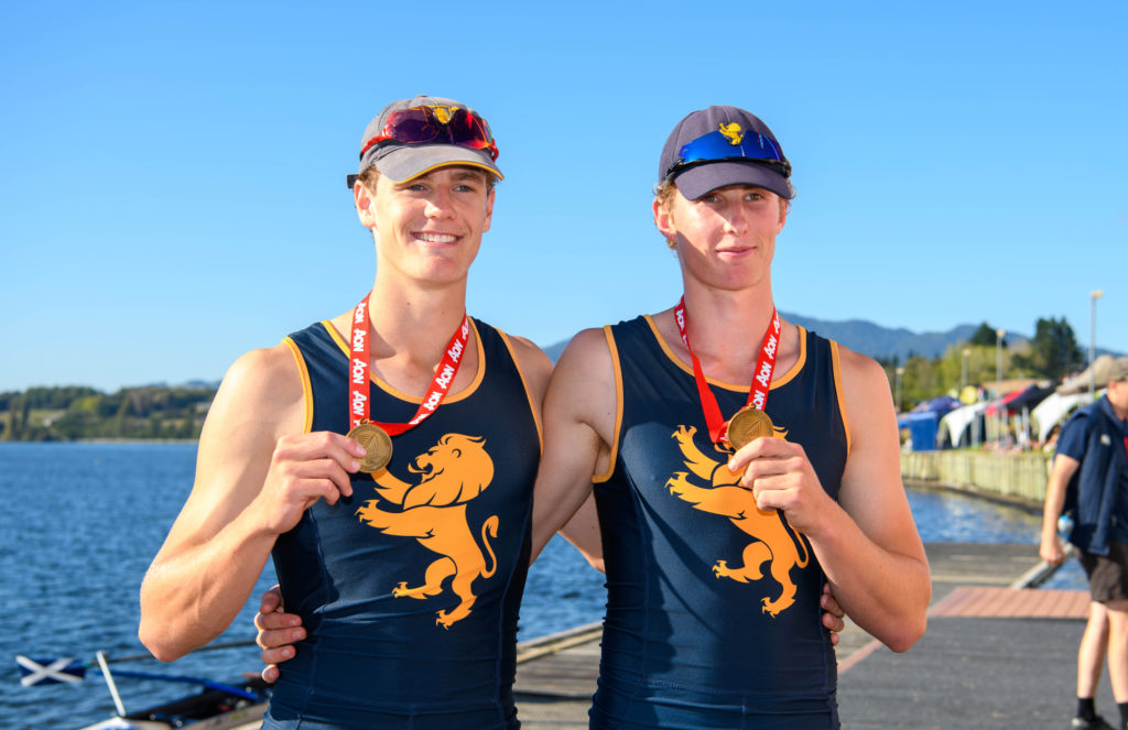 The Under 18 Pair of Cody Johnson (left) and Oliver Welch win Gold