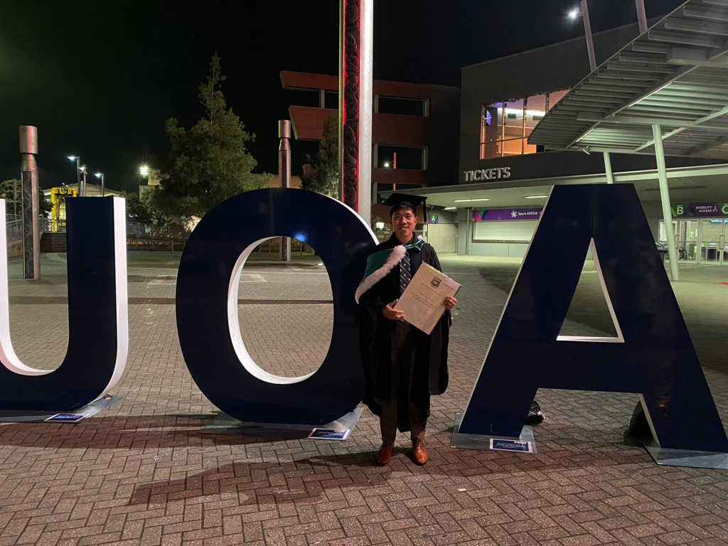 Bruce Ng graduates from the University of Auckland in 2021