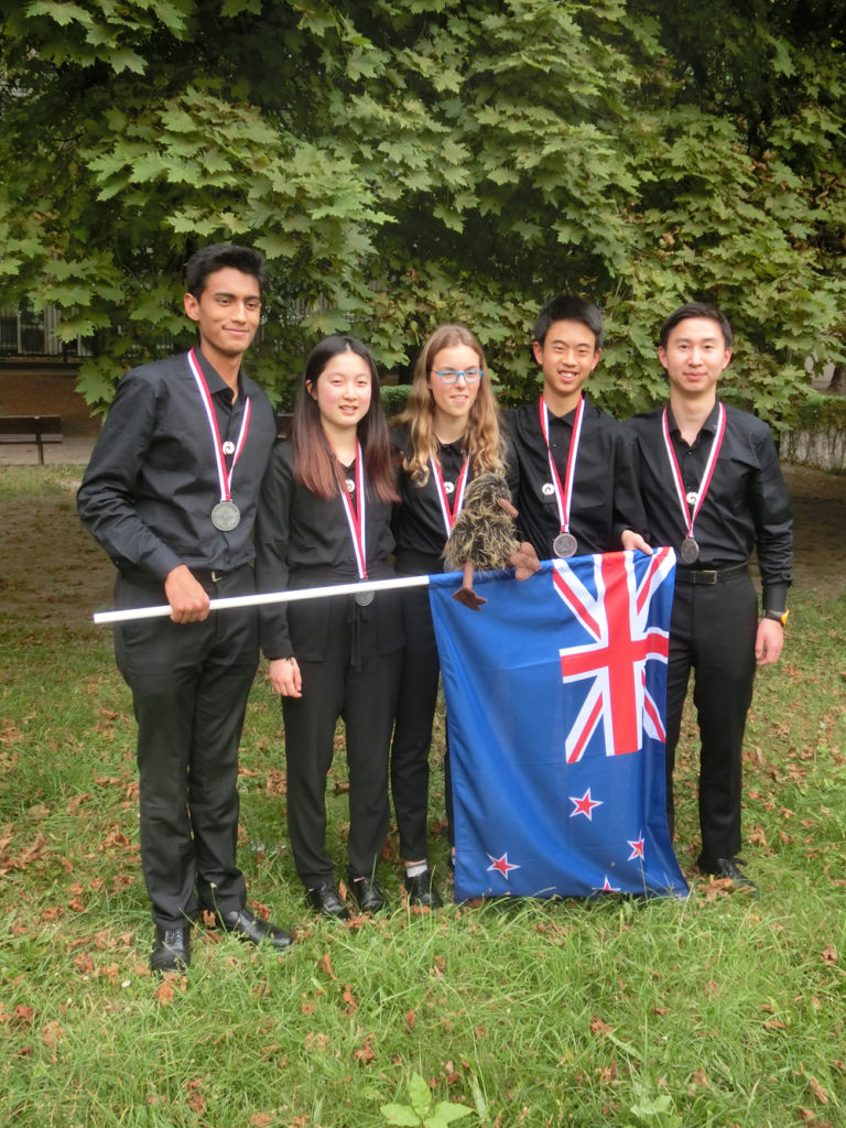 Daniel Shi '19 representing New Zealand at the Young Physicists Competition in Poland in 2019