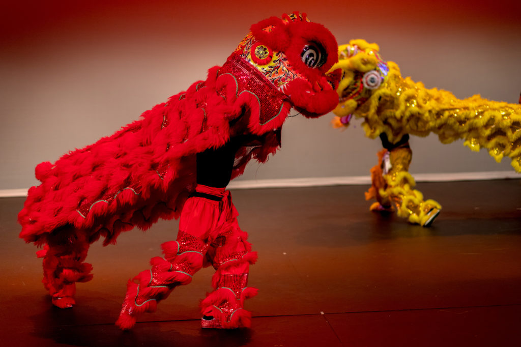 The traditional Chinese Lion dance