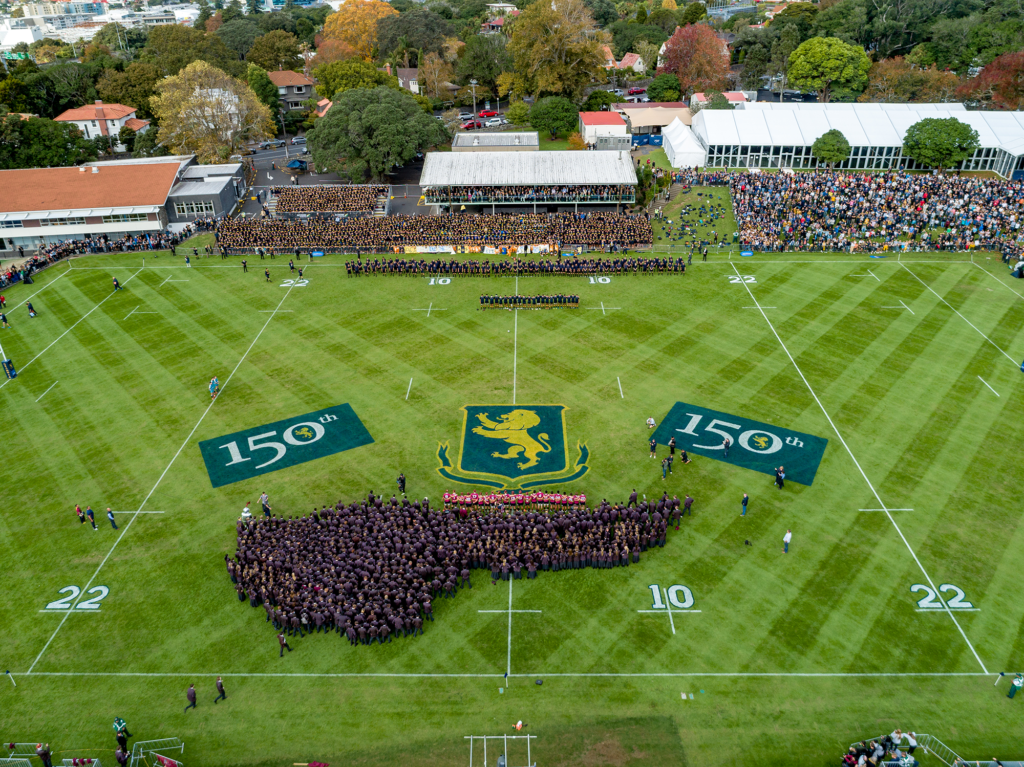 The traditional 1st XV Rugby fixture between Auckland Grammar and King's College during the School's 150th celebrations in 2019, where Grammar came from behind to win 19-15