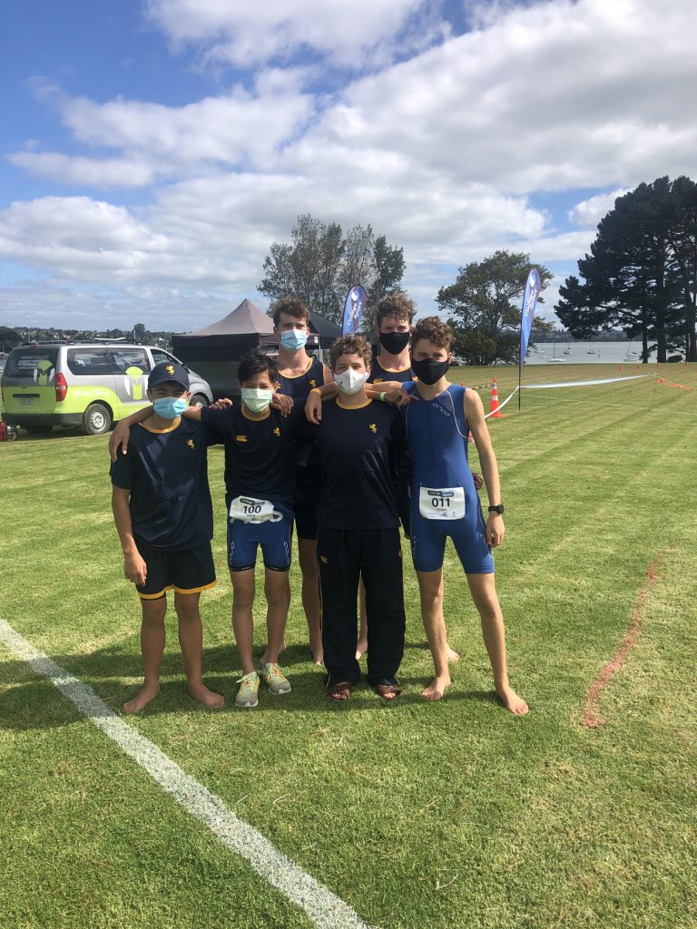 The School's Aquathon team who had some great results at this year's Auckland Secondary Schools Championships