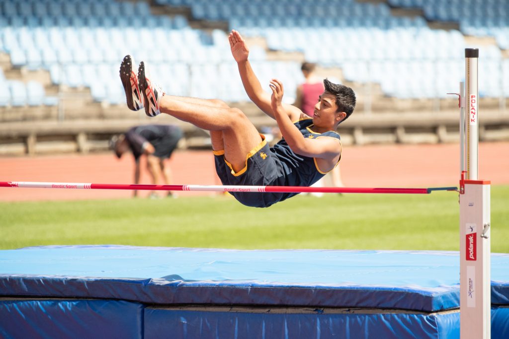 Events included high jump, sprints, and distance running