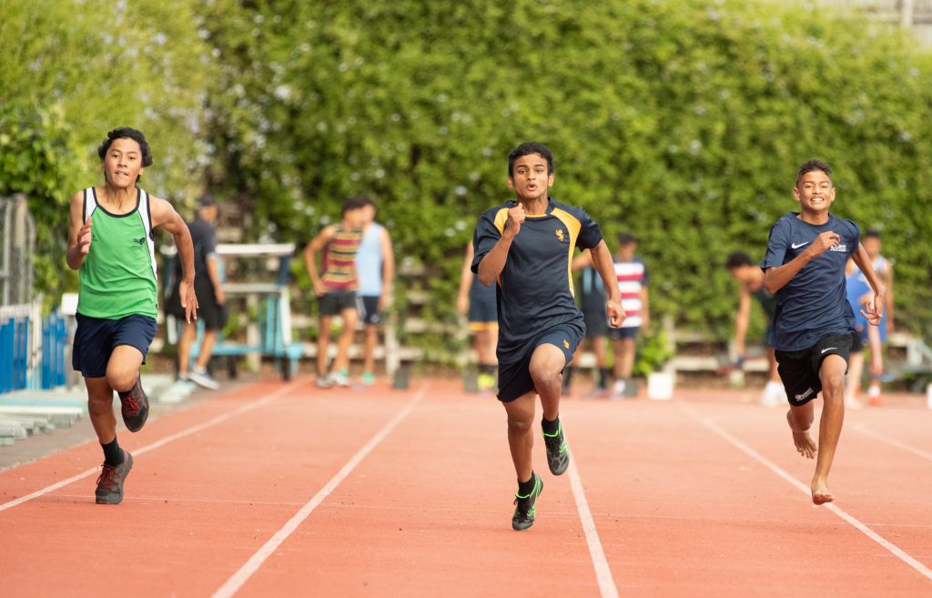 Students on Day 3 of the Auckland Athletics Championships