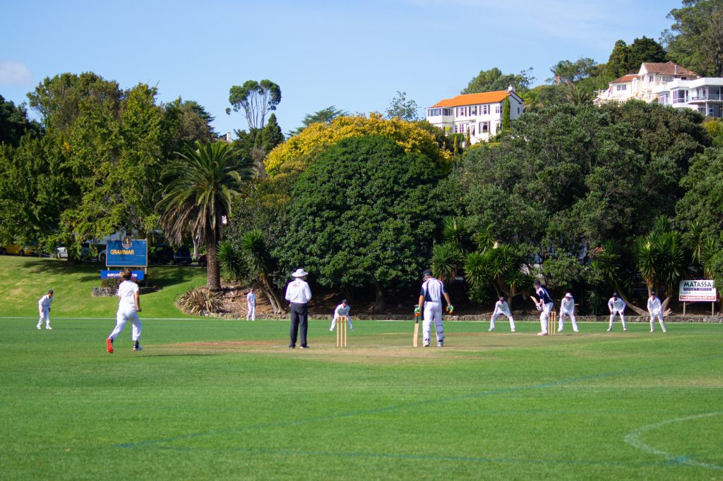 Palmerston North Boys High School batting against the 1st XI