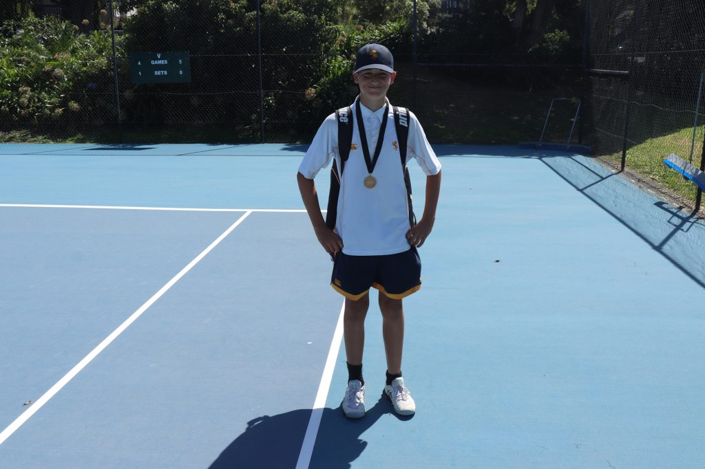 Junior singles champion Luca Bland