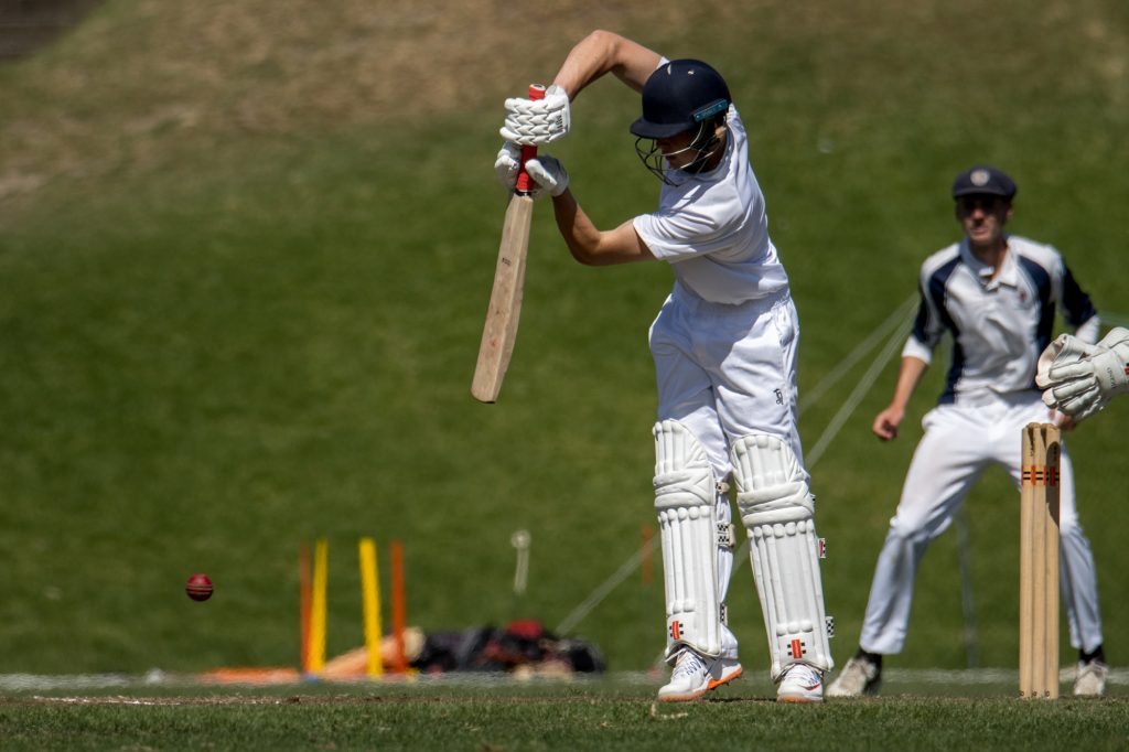 Batting against Palmerston North Boys High School