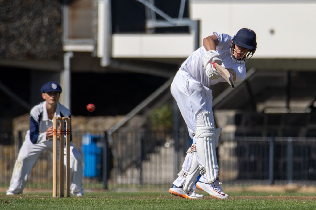 Batting against Palmerston North Boys High School