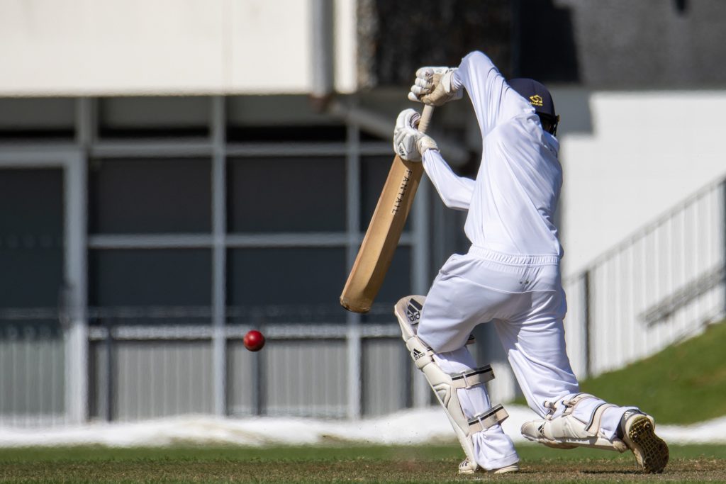 Batting against Palmerston North Boys High School