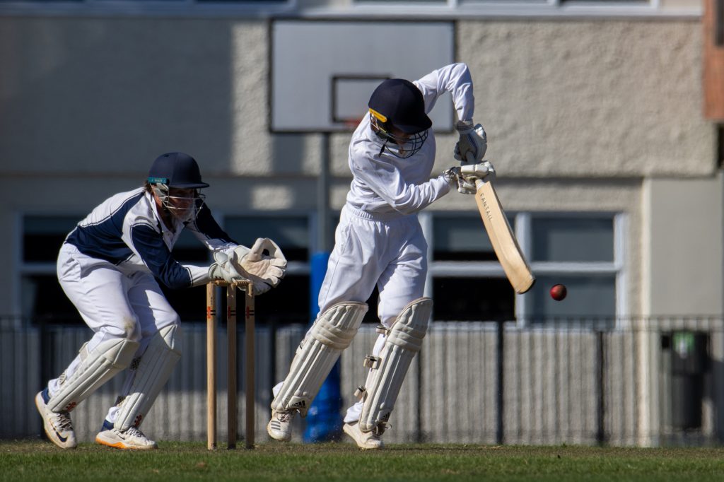 Batting against Palmerston North Boys High School