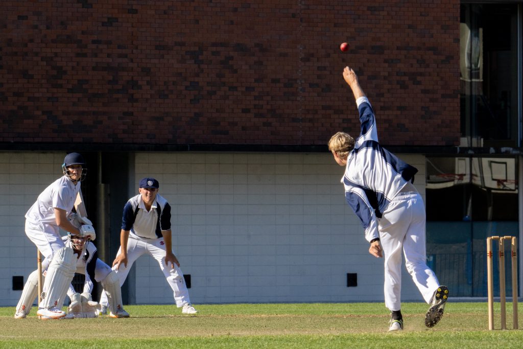 Batting against Palmerston North Boys High School