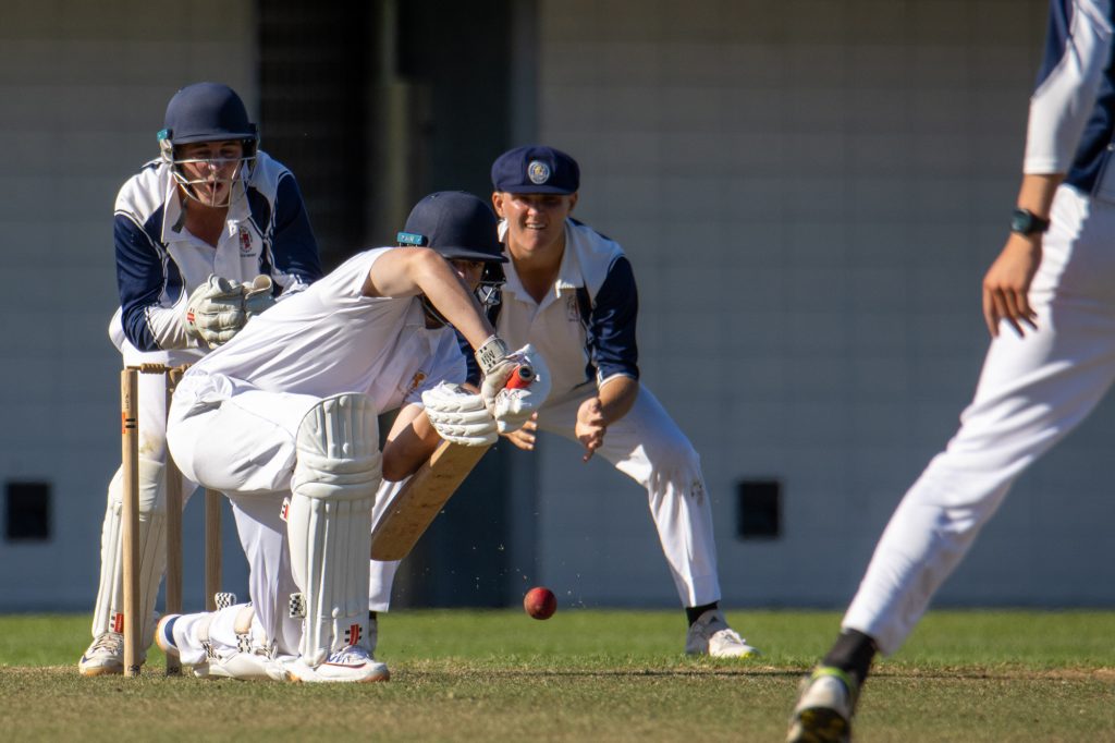 Batting against Palmerston North Boys High School