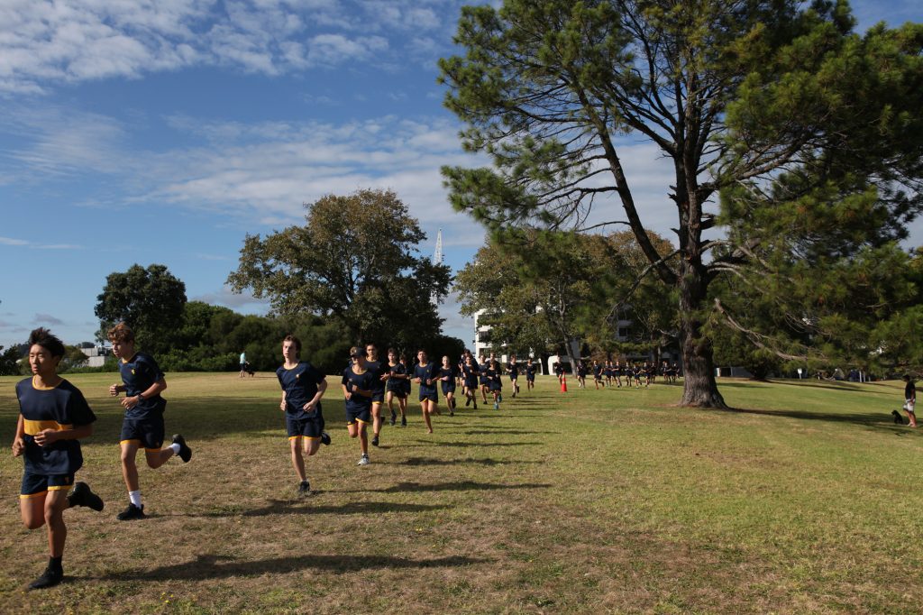 Students race through the Domain