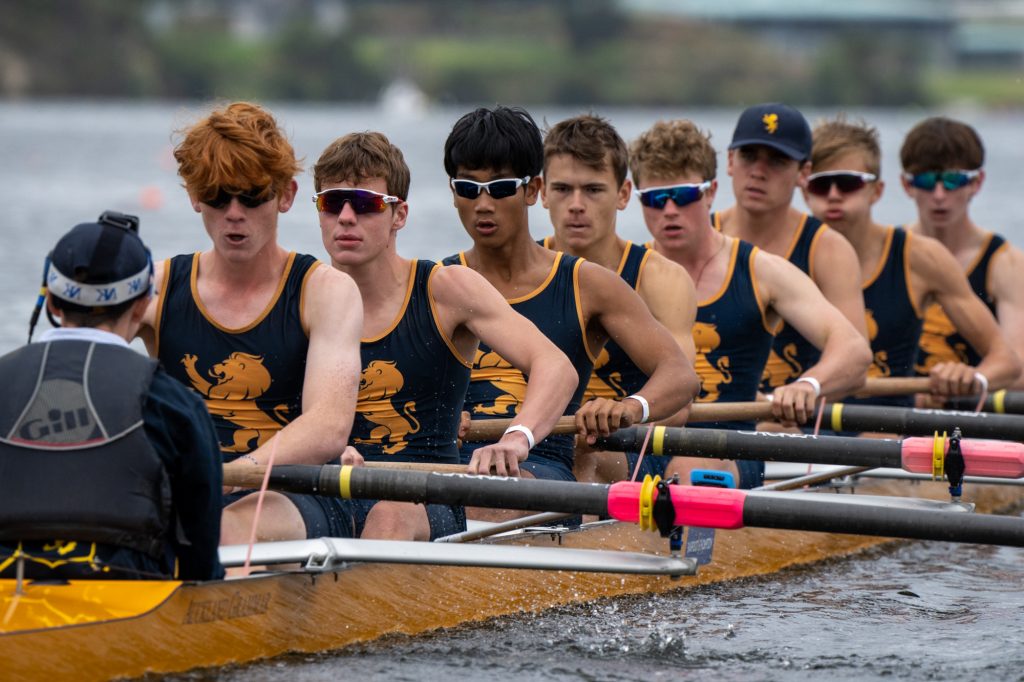 Racing at the North Island Secondary Schools Rowing Championships