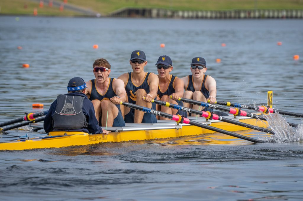 Racing at the North Island Secondary Schools Rowing Championships