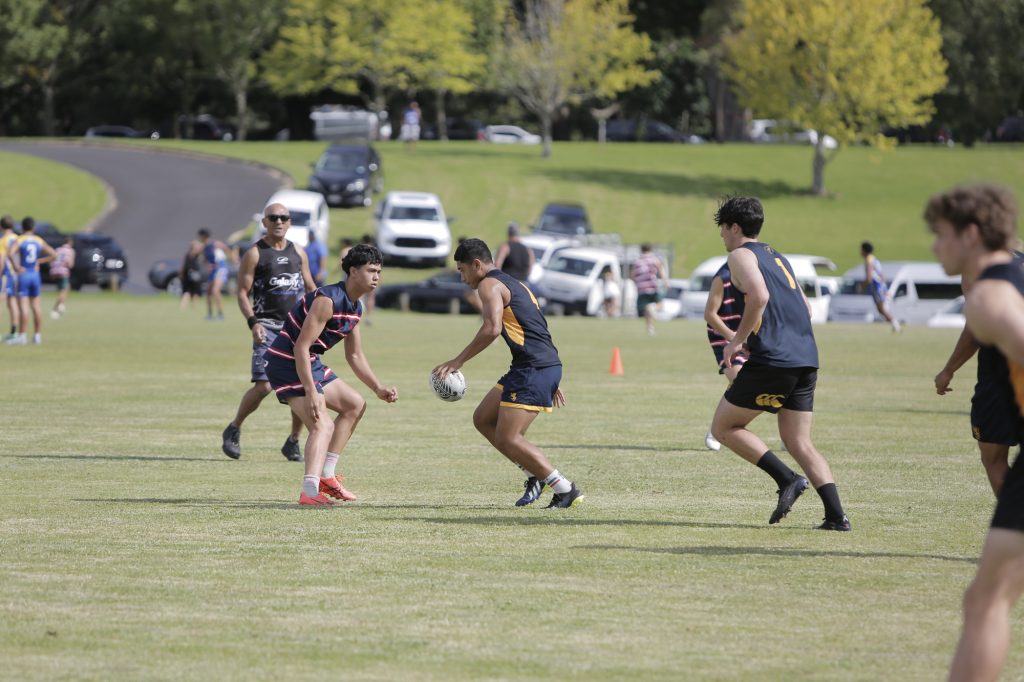 Captain of Touch Rugby Boston Krone playing against Kelston Boys' High School